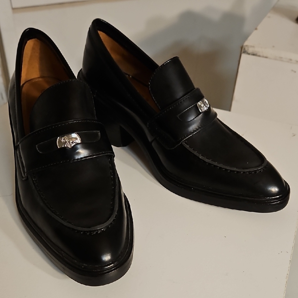 Women's Coach Black Block Healed Loafer